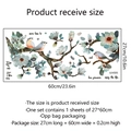 Ink-style static glass film with birds on branches and Art Life lettering 27x60cm - 27*60cm
