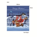 6pcs Santa and Reindeer PVC stair stickers set with Merry Christmas festive pattern - Hq017