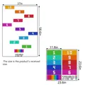 Adesivi da pavimento campana con numeri colorati per la camera dei bambini e gioco - 30*60cm*2 Fogli