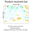 Stickers muraux méduses lumineuses de l'océan et bulles pour salon et chambre décor - Nouveau Style Bulles Méduse Océan Fluorescente (ZSZ2923) / 38*28cm