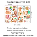 Cartoon dessert wall stickers featuring cupcakes and donuts for kids room decoration - 25cmx35cm Style