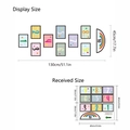 Colorful hopscotch floor decals with numbers and rainbow for kids room wall decor - Numerical Grid Style