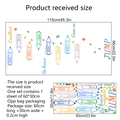 Stickers muraux jeu de saut crayon coloré avec échelle de mesure pour chambre d'enfant - 30*60cm
