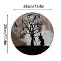 Detailed view of Halloween luminous moon wall sticker with witch silhouette and 29cm dimensions - Witch and Dead Tree Style (zsz2315)