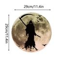 Detail of Halloween 29cm glow wall sticker with grim reaper and bat silhouettes - Grim Reaper and Bats Style (zsz2316)
