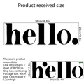 Adhesivo de pared de PVC negro 'hello' para decoración de salón medida 98x28cm - Estilo Artístico Hello