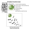 Size chart for Halloween glow stickers with moon and bats layout specifications and dimensions - Large Moon Bat Set (YCG8035-NH)