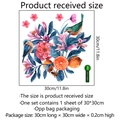 Vinilo decorativo de PVC autoadhesivo con pájaros y flores en acuarela para el hogar - Estilo B (ZSZ1193B)