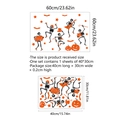 Halloween wall sticker size specifications showing 60x60cm display and 40x30cm sheet layout - Skeleton Musician Pumpkin Star Style (YCG6037-ZY)