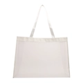 Minimalistische witte semi-transparante mesh-draagtas met brede schouderbanden voor dagelijks - Wit