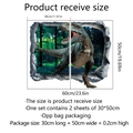 Sticker mural dinosaure 3D effet mur brisé avec dimensions 60x50cm pour chambre - 30x50cm
