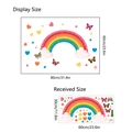 Regenboog sterren hart vlinder muursticker voor woonkamer decoratie 80x60cm - 30x60cm