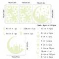 Luminous blue moon and stars wall sticker set with 145 pieces for bedroom decor - Mosque Crescent Style (LS010)