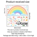 Rainbow clouds and heart raindrops wall decals set for kids room DIY decoration - 30*60cm*2pcs