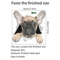 Gedetailleerde 3D Franse Bulldog muursticker van 30cm met afmetingen en PVC materiaalinfo - 30*30cm