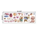 Watercolour pet dog wall stickers set with 90x30cm size dimensions for home decor - 30*90cm