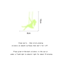 Glow in the dark wall sticker showing a girl on a swing measuring 10cm by 8cm - Swinging Girl (jdyg994)