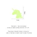 Luminous unicorn wall sticker detail with size 11cm x 10cm for switch decoration - Unicorn (jdyg995)