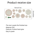 Detailed PVC hydrangea wall sticker specifications showing 70x25cm size and self-adhesive back - Mandala Geometric Floral Pattern (ZSZ1573-P) / 25*70cm