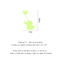 Luminous elephant with heart balloon wall sticker showing 10cm x 7cm product dimensions - Elephant (jdyg998)