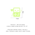 Luminous green retro game console light switch sticker with 11x9cm dimension details - Retro Game Console (jdyg999)