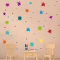 Kleurrijke verfspatten muurstickers voor kinderkamer en kinderopvang muurdecoratie - Kleurrijk Spatpatroon