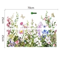 Größenlayout für florale PVC Wandsticker mit Aquarellblumen und Schmetterlingen, 70x25cm pro Blatt - Aquarell Floral Schmetterling Kombination