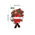 Climbing Santa Claus wall sticker with festive gift bag for Christmas home decoration - 40*60cm