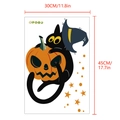 Detalle del adhesivo de pared de Halloween 30x45cm con gato, calabaza y estrellas - 30x45cm