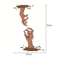 Detailed view of Halloween zombie hand wall decals measuring 30cm by 20cm size - Halloween Zombie Hands (Y1543)