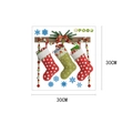 Adesivi murali in PVC 30x30cm con calze di Natale, rami di pino e fiocchi di neve decor - 30cm*30cm