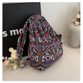 Ethnic printed canvas drawstring backpack with bohemian geometric patterns and side pockets - Pattern 3 (Bohemian Totem)