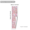 Detalle de película para ventana floral rosa 30x120cm con patrones de mosaico geométrico - Estilo Mosaico de Peonía Rosa (XC20002) / 30cmx120cm