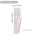 Detailed size chart for 3D floral window film showing 30x120cm dimensions in white background - 3D Floral Refractive Style (XC20007) / 30cmx120cm