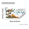Spécifications détaillées des autocollants muraux lapin avec dimensions 30x60cm - Maison Champignon Féerique (M20241)
