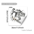 Sticker mural léopard 3D avec détails des dimensions 30x30cm pour la maison - Léopard 3D Sortant Du Mur (M20242)