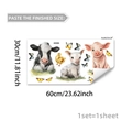 Dettaglio di adesivi murali animali acquerello con design di mucca e pecora - Stile Set Animali della Fattoria ad Acquerello (M20604) / 30*60cm