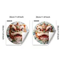 Tabella taglie con due adesivi per finestre danza del leone cinese da 30 cm in set da 2 - Motivo Testa di Leone Tradizionale (D21873)