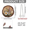 Guide des tailles détaillé pour l'ornement plat en acrylique avec marguerite et lavande - Style Marguerite Lavande (DP20051)