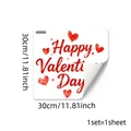 Red heart balloon glass window sticker for Valentine's Day home decoration 30x30cm - Artistic Happy Valentine's Day Style (D21418)