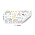 Rainbow and stars electrostatic window stickers set with 60x30cm dimensions for home decor - Rainbow Stars Clouds Style (D21224) / 30*60cm