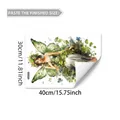 Statische raamsticker met bosfee en vlinder, dubbelzijdige decoratieve glassticker voor glas - Bosfee Stijl (D21221)