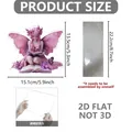 Dimensioni dettagliate dell'ornamento fata floreale in acrilico 2D con base - Stile Fata Farfalla che Legge (LP20055)