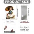Transparent acrylic girl figurine with umbrella home decor stand 15.9cm height - Umbrella Girl with Glasses Style (LP20057)