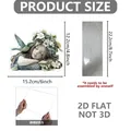 Flat 2D acrylic flower girl ornament with dimensions 12.2x15.2cm and transparent base - Sleeping Girl with Flower and Bird Style (LP20060)