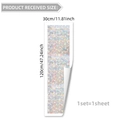 Macro view of floral laser window film roll with colorful mosaic texture effects - Colorful Floral Mosaic Style (XC20011) / 30*120cm
