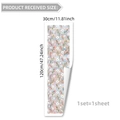 Floral static glass window film size specification 30x120cm with colorful flower pattern - Pastoral Small Floral Style (XC20012) / 30*120cm