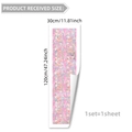 Colorful floral static glass window film sticker for home decoration 30x120cm size - Pink Plant Texture Style (XC20017) / 30*120cm