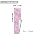 Detailed view of floral window film roll dimensions showing cherry blossom pattern - Dense Pink Cherry Blossom Style (XC20018) / 30*120cm