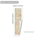 Detail of colorful floral static cling window film with 30x120cm size specifications - Yellow Flower Colorful Shattered Texture Style (XC20019) / 30*120cm